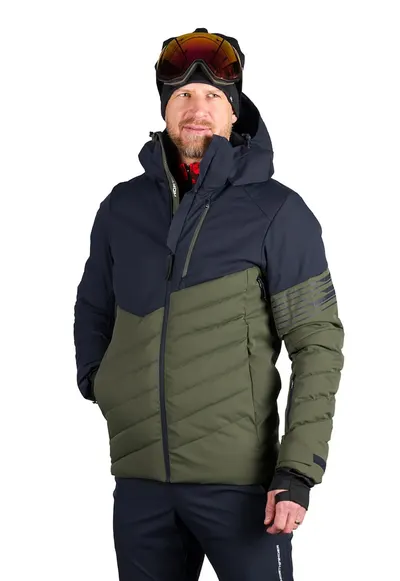 Geaca schi 2L 10K/10K barbati Zygmunt - Kaki/Bleumarin
