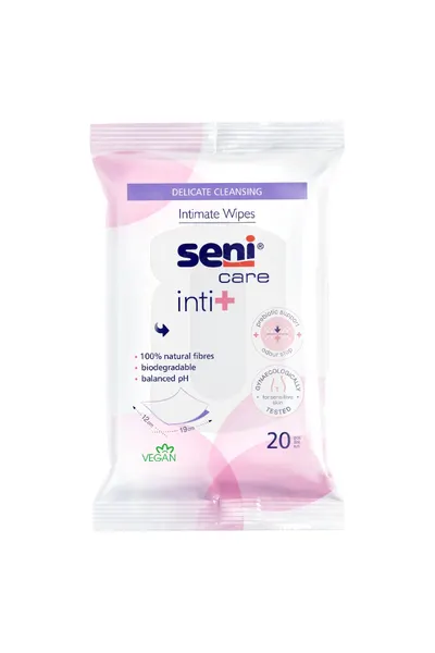 Servetele umede biodegradabile Care Inti+, 20 bucati, Seni