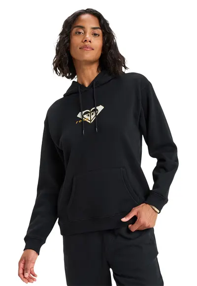 Hanorac din amestec de bumbac cu buzunare kangaroo Surf Stoked - Negru