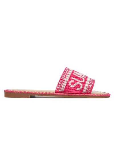 Papuci dama - roz - material sintetic -