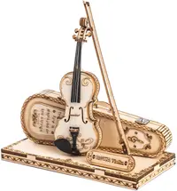 Puzzle 3D din lemn Robo Time din 62 de piese - Vioară