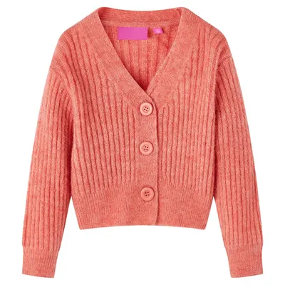 Cardigan pentru copii tricotat, roz mediu, 116