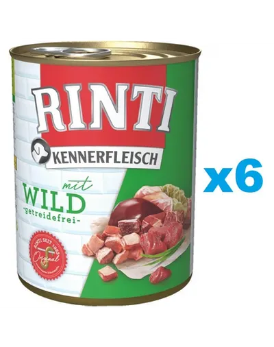 RINTI Kennerfleisch Game cu vanat 6x400 g hrana caine