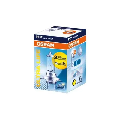 Bec auto halogen pentru far Osram Ultra Life H7 55W 12V cutie