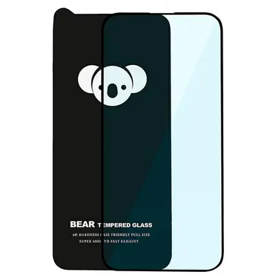 Folie de protectie Ecran Bear HD pentru Apple iPhone 17 Air, Sticla Securizata, Full Glue, Neagra