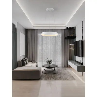 Lampa suspendata ORMI Nisipiu Alb Aluminiu & Acrylic Triac Dimabil LED 38W 220-240V 2564Lm 2700 + 3000K Dip Intrerupator IP20