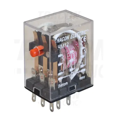 Releu miniaturizat RM12-24AC 24V AC / 3×CO, (3A, 230V AC / 28V DC)