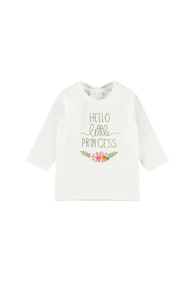 Bluza cu imprimeu text - Alb