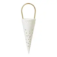 Decorațiune suspendată din ceramică Kähler Design Cone, înălțime 14,5 cm, alb