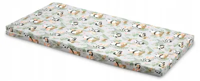 Saltea pentru pătuț Sensillo - Panda și vulpe, 120 x 60 x 6 cm