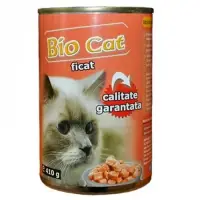 Hrana umeda pentru pisici Biocat cu ficat 410 gr