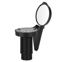 Oglinda laterala HD pentru biciclete, montare capat ghidon, rotatie 360, negru