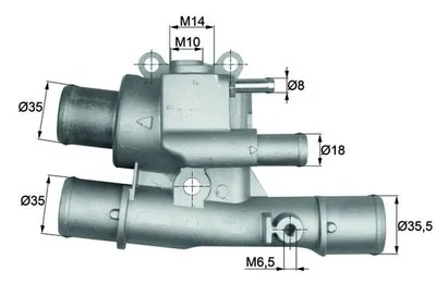 Termostat lichid racire (88 C, in carcasa) potrivit FIAT BRAVA, BRAVO I, MAREA, PALIO, SIENA; LANCIA DELTA II 1.6 1.6CNG 10.95-12.12