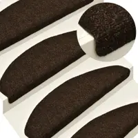 Gossi covorase autoadezive scari, 5 buc., maro, 65x21x4 cm, buclat