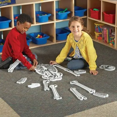 Puzzle educational Schelet, Learning Resources, 15 piese, Spuma, 129.5 cm