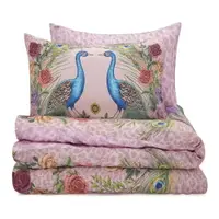 Lenjerie de pat roz din bumbac satinat pentru pat dublu 200x200 cm Xanadu Peacock – Matthew Williamson