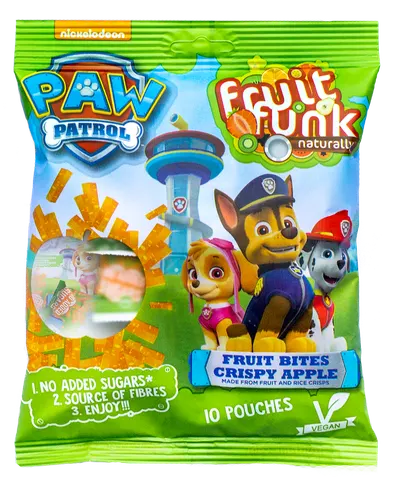 Gustare din fructe cu mar crocant Paw Patrol, 100g, Fruit Funk