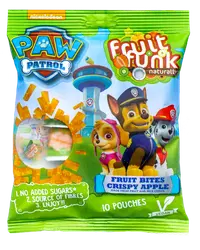 Gustare din fructe cu mar crocant Paw Patrol, 100g, Fruit Funk