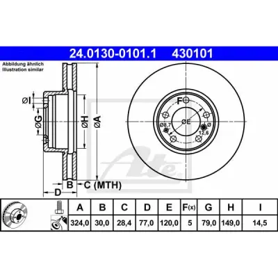 Disc frana ATE 24.0130-0101.1