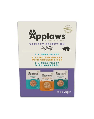 APPLAWS Cat Mix Multipack degustare mix arome în jeleu pentru pisici 6 x 70 g