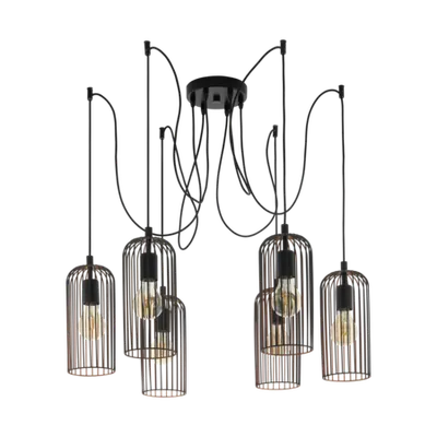 Lampa suspendata ROCCAMENA negru, copper 220-240V,50/60Hz