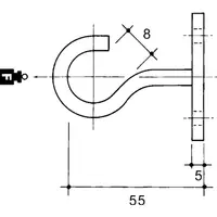 Carlig de perete deschis HW50