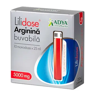 Arginina Buvabila 5000 mg Lilidose, Adya Green Pharma | 10 monodoze x 25 ml