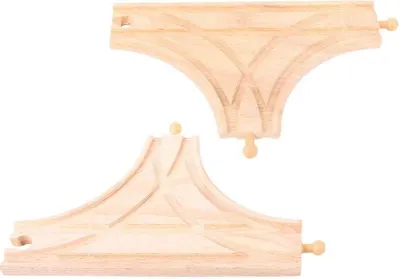 Set din lemn Bigjigs - Sine in forma literei T, 2 bucati