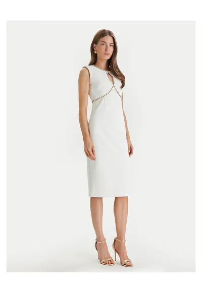 Rochie poliester - Alb