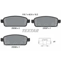 Set placute frana, frana disc TEXTAR 2509602