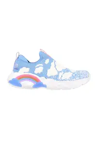 Pantofi sport slip-on din material textil Rainbow Racer - Alb/Albastru lavanda