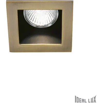 Spot incastrat Funky, D:90 mm, 50W, dulie GU10, Patrat, Brun
