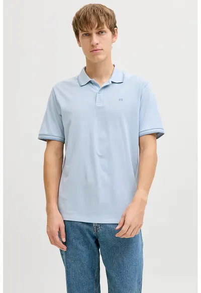 Tricou polo regular fit - Albastru pastel