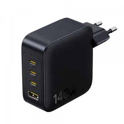 Incarcator Retea Baseus EnerFill FH11, 140W, 5A, 1 x USB-A - 3 x USB-C, Negru E0121J00