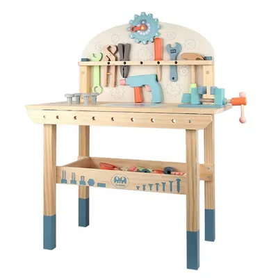 Banc de Lucru Multifunctional cu Unelte din Lemn