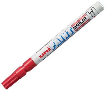 Marker permanent Uniball pe baza de ulei – Rosu