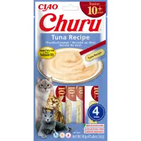 INABA Churu Creamy Senior, Ton, plic recompense fără cereale pisici senior, (piure), 56g