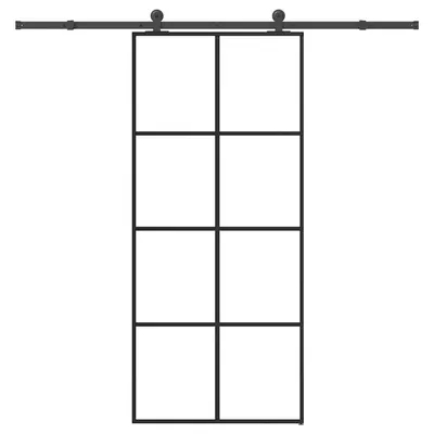 Gossi usa glisanta cu set feronerie, 90x205 cm, sticla esg/aluminiu