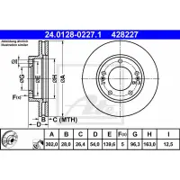 Disc frana ATE 24.0128-0227.1
