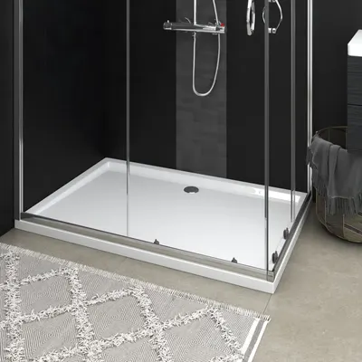 Gossi cadita de dus dreptunghiulara din abs, alb, 80x120 cm