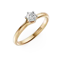 Inel de logodna din aur galben cu un diamant solitaire de 0.31ct