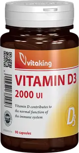 Vitamina D3 2000UI, 90 capsule, Vitaking