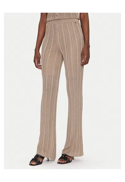 Pantaloni evazati bej