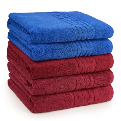 Set 5 Prosoape Baie, Bumbac 100% - Albastru Visiniu