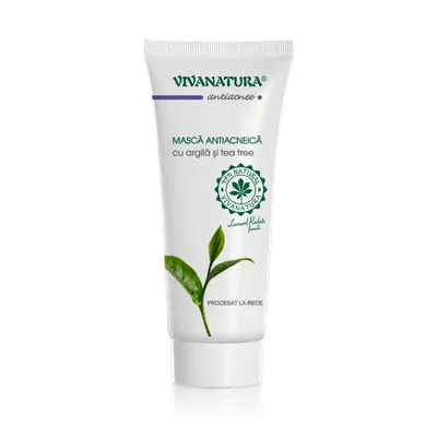 Masca antiacneica cu argila si tea tree, 75ml, VivaNatura
