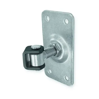 Balama reglabila zincata cu placa de prindere pe stalp, pentru porti batante, placa 75x60 mm