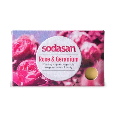 Sapun crema cu trandafir salbatic ecologic 100g Sodasan