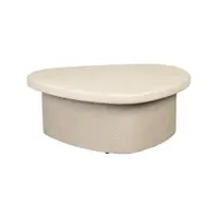 Măsuță de cafea bej cu aspect de marmură 49x74 cm Veda – Dutchbone