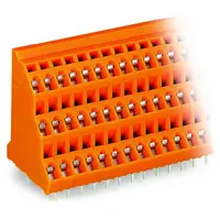 Triple-deck PCB terminal block; 2.5 mm²; Pin spacing 5.08 mm; 3 x 4-pole; CAGE CLAMP®; 2,50 mm²; orange