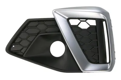 Grila ventilatie bara fata stanga potrivit AUDI A4 B9 dupa 2019 - (plastic, negru/gri, S-LINE)